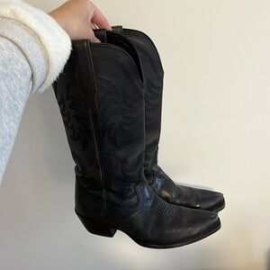 Tecovas black cowboy boots